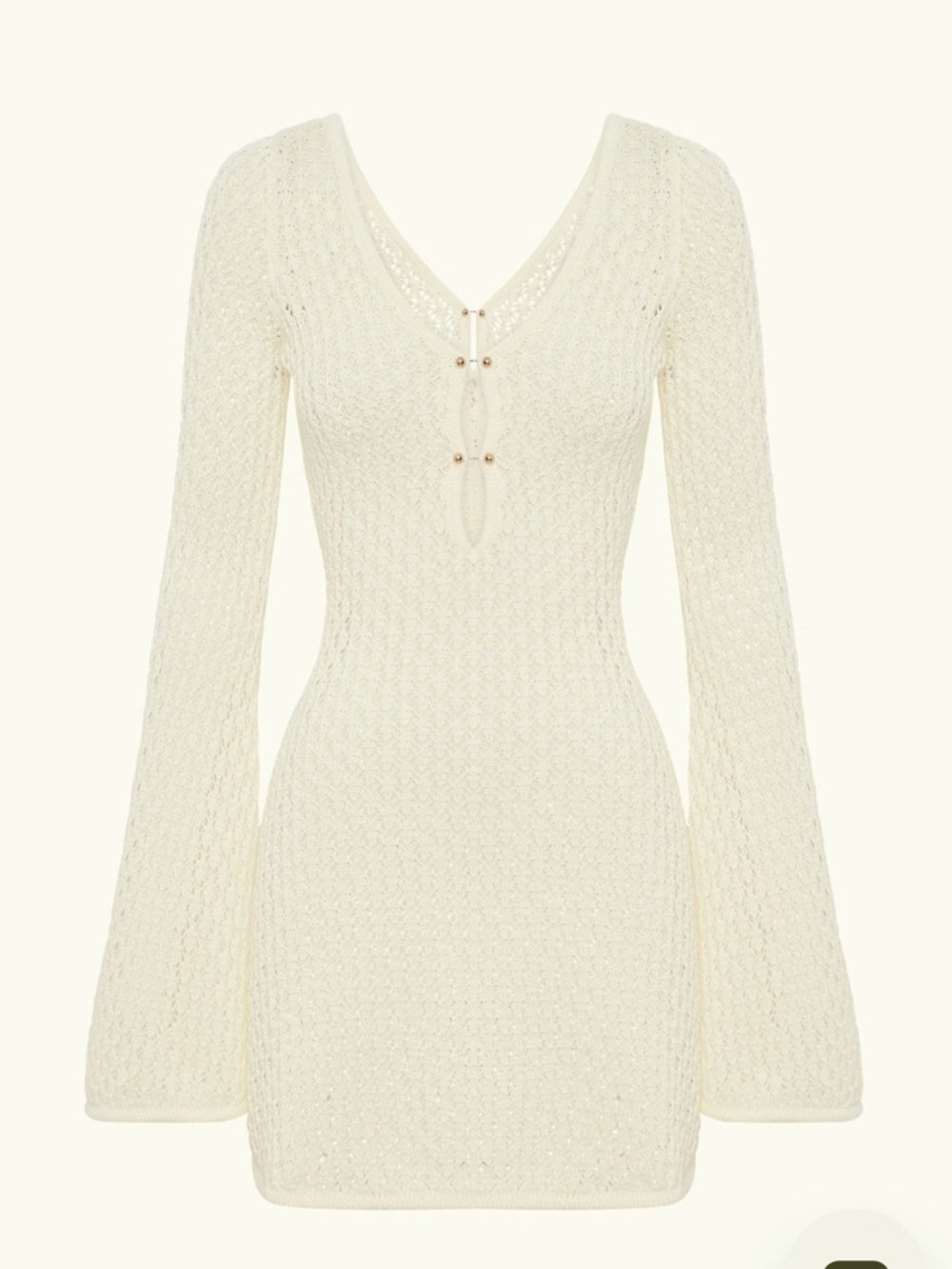 Meshki White Crochet Mini Dress / Cover Up